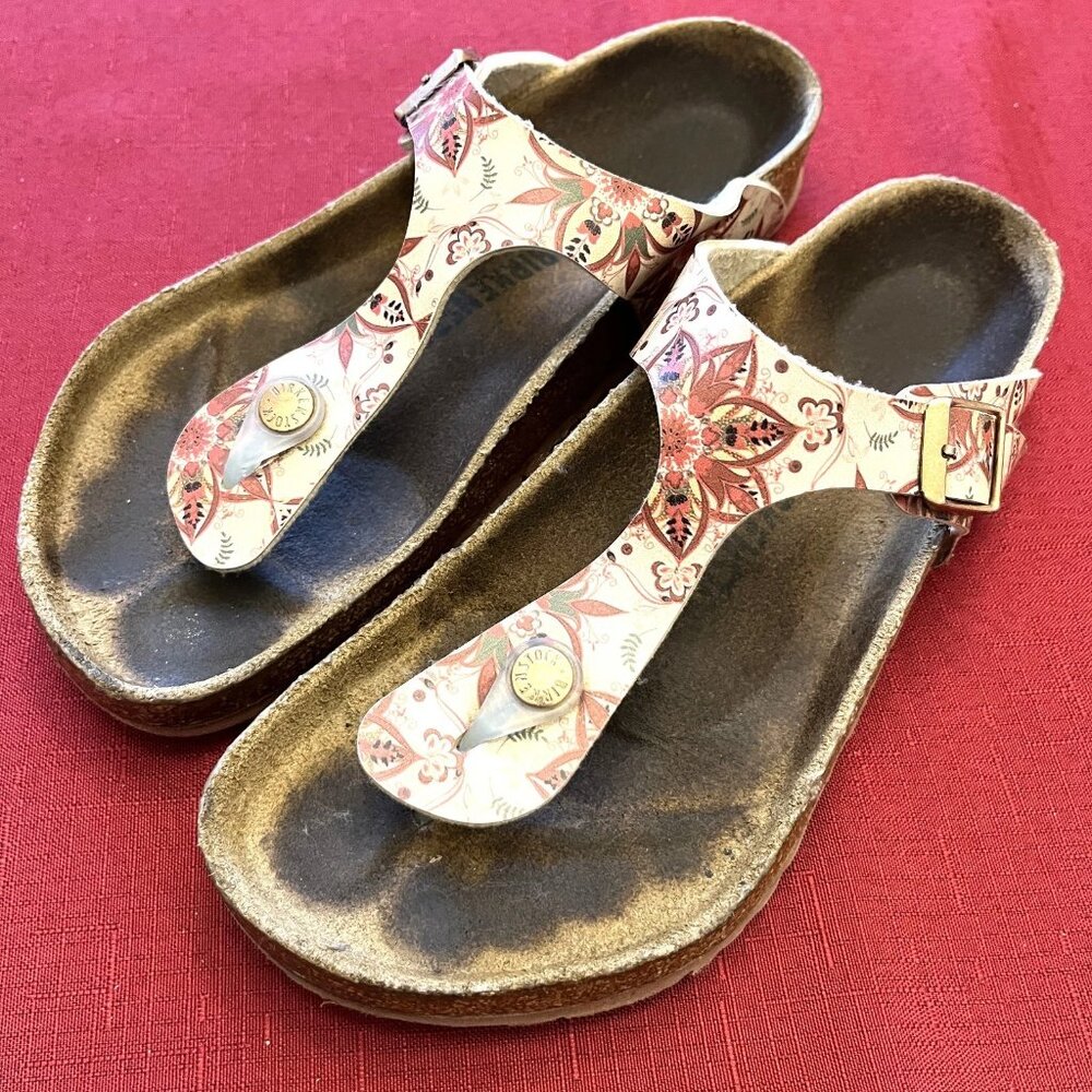 Women's Birkenstock Gizeh Papillio Floral Thong Sandal Size 39